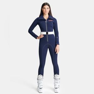 CORDOVA - Les Arcs Ski Suit, Custom Bottom/Zipper Over Boot, Navy